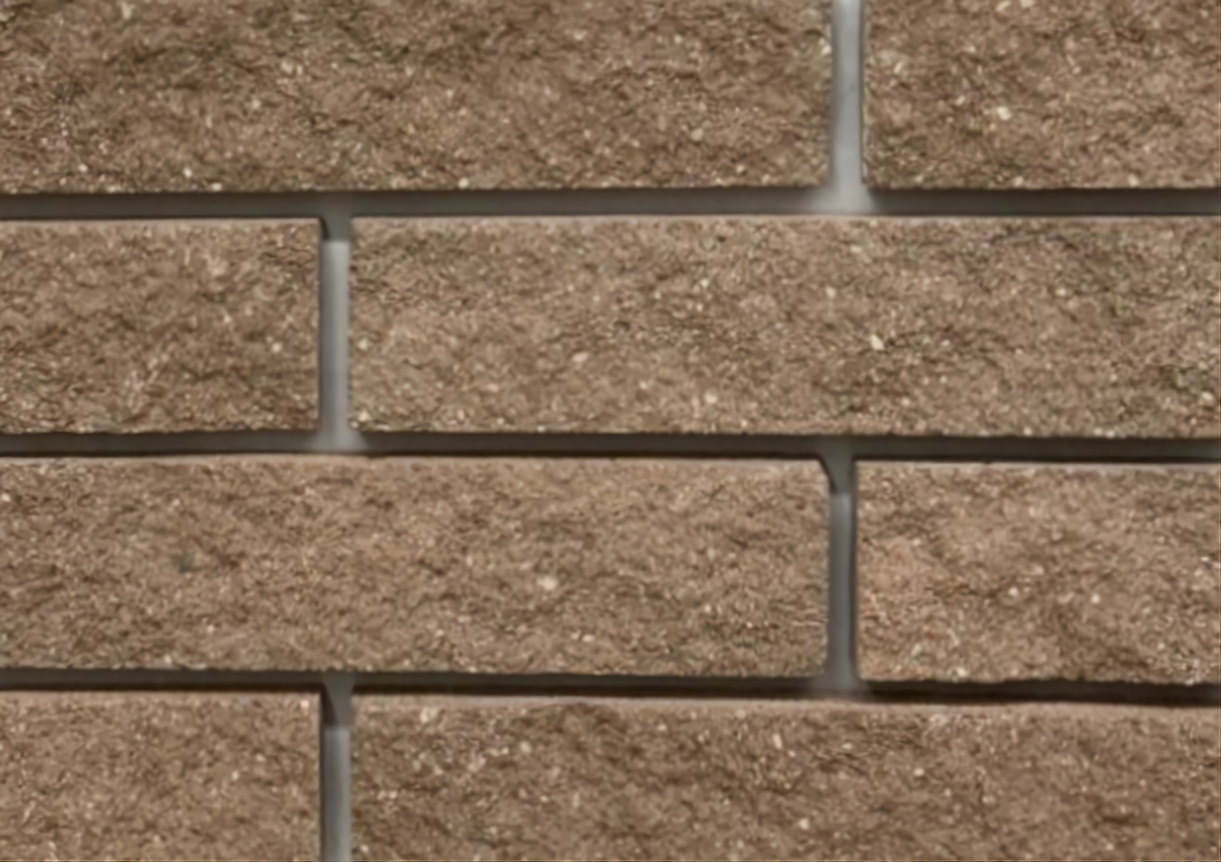 Pink Village Stone split face veneer CMU sample board